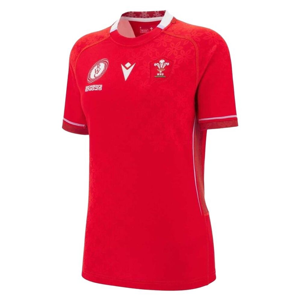 Macron Womens/Ladies Wales RU Rugby Home Jersey / Red